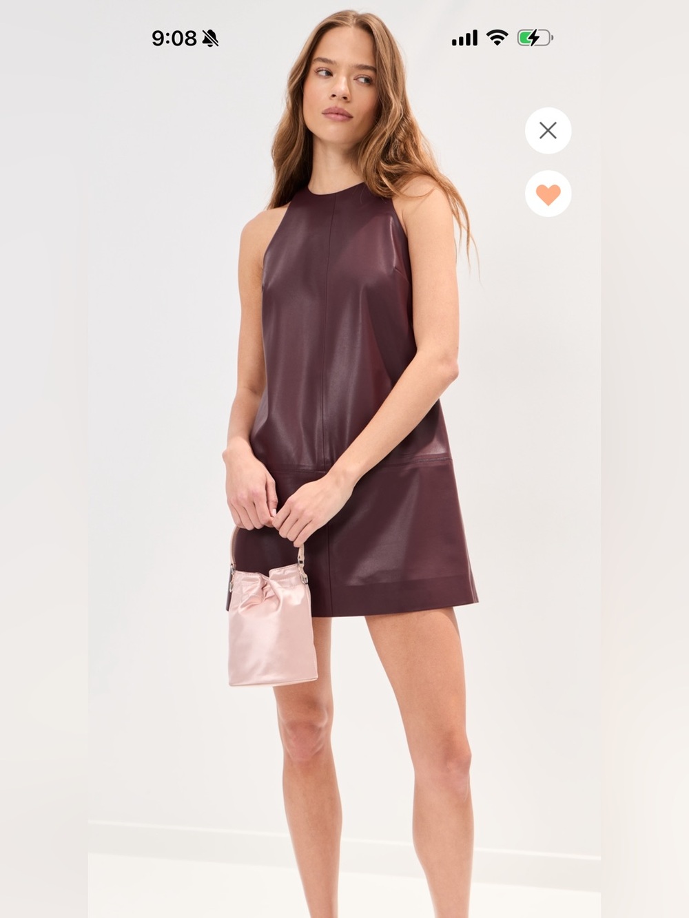 Le bop Molly faux leather mini dress